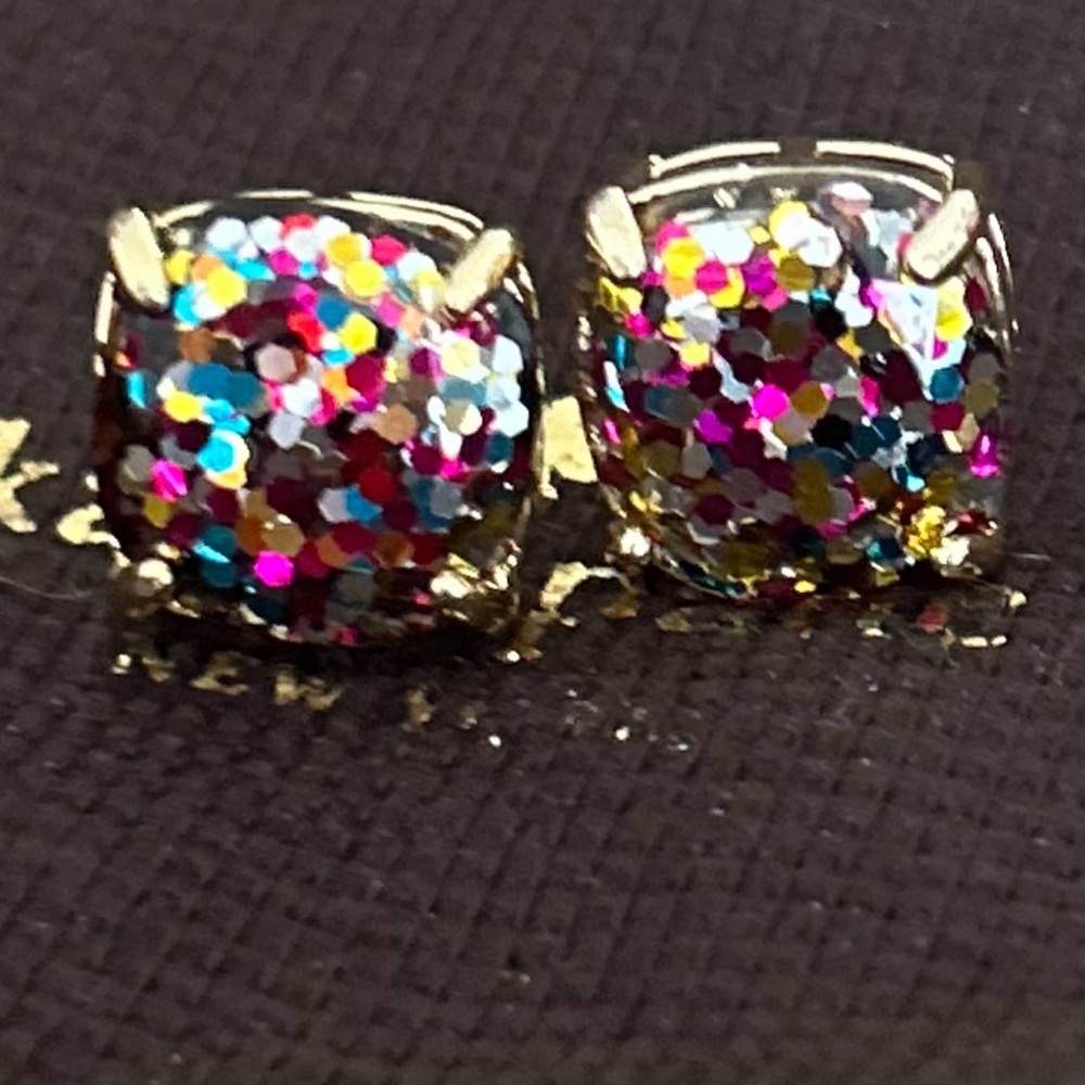NWB: KATE SPADE confetti earrings. Perfect colorful studs!